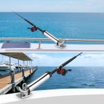 NovelBee 4pcs Fishing Rod Holders,360 Degree Adjustable Outrigger Rod Holder,Deck Mount 316 Stainless Steel Rod Pod Rack for Marine Boat Yacht