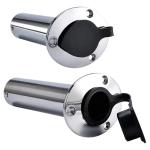 NovelBee 4 Pack Fishing Rod Holders with Rubber Cap and Mounting Screws,90 Degree Stainless Steel Flush Mount Rod Holder for Fishing Boat