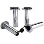 NovelBee 4 Pack Fishing Rod Holders with Rubber Cap and Mounting Screws,90 Degree Stainless Steel Flush Mount Rod Holder for Fishing Boat