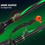 One Bass Fishing Rod, Lightweight Graphite Spinning & Casting Rod with Super Polymer Handle-Green Spinning Rod-7'0"