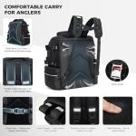 WANOON 45L Fishing Tackle Backpack with Rod Holders