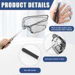 Fishing Net Minnow Nets with Aluminum Collapsible Telescopic Fishing Pole Handle and Nylon Mesh, Small F-ishing Landing Net for Saltwater Freshwater(19.69x13.39inch,Color:Black)