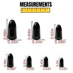 Reaction Tackle Tungsten Bullet Fishing Weights/Worm Sinkers for Bass Fishing - 1/8 June Bug