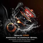 KastKing Zephyr 1000 SFS Spinning Reel – Ultralight Spin Finesse System Fishing Reel - Carbon Fiber Construction – 7 + 1 Stainless Steel BB – Carbon Fiber Drag – Braid Line Ready CNC Aluminum Spool