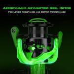KastKing Zephyr Spinning Reel Green Size 1000,Light to 5.6oz, 6+1BB Smooth Powerful Fishing Reel, Fresh&Saltwater Fishing Reel, Oversized Stainless Steel Main Shaft