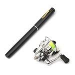 Lixada Collapsible Mini Pen Fishing Pole Kit - Telescopic Fishing Rod Spinning Reel Combo Kit