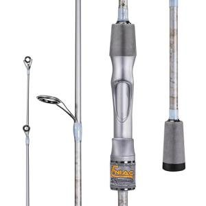 Sougayilang Fishing Pole, IM6 Graphite Spinning Rod & Casting Rod - Two Pieces, SuperPolymer Handle Fishing Rod for Bass Fishing - Spinning- 6'0"