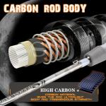 Sougayilang Fishing Pole, IM6 Graphite Spinning Rod & Casting Rod - Two Pieces, SuperPolymer Handle Fishing Rod for Bass Fishing - Spinning- 6'0"