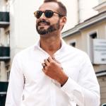 King Will 8mm Black Tungsten Rings, Men's Wedding Rings Fishing Line Inlay Beveled Edge Ring for Men Women, Comfort Fit, Durable, Size 9