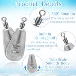 Fishing Weights Sinkers Kit, 25pcs 5 Sizes Bass Casting Drop Shot Weights Lead Fishing Weights Fishing Assortment for Saltwater Freshwater Fishing