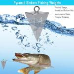 Pyramid Sinkers for Surf & Saltwater Fishing Weights - Durable Lead Fishing Sinkers, 1oz,2oz,3oz,4oz,5oz,6oz,8oz, Assortment Packs.
