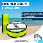 Reaction Tackle Monofilament Fishing Line- Strong and Abrasion-Resistant Nylon Mono Fishing Line, Freshwater and Saltwater Fishing Line Clear 20/800