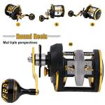 Burning Shark Towing Spool Sole Level Wind Reels, Pull Reels Boat Fishing Fishing Ocean for Sea Bass Salmon (STC30)