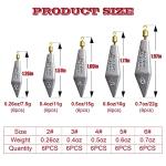 Proximitck Fishing Weight Kit - Triangle and Bullet Lead Sinkers for Bass and Catfish - Assorted Sizes, 30pcs