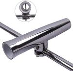 2PCS Tournament Style Boat Fishing Rod Holders, 316 Stainless Steel Clamp on 7/8" to 1" Rail, 360 Adjustable Fishing Rod Holder