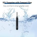 Fishfun 12Pcs Tungsten Drop Shot Weights Sinkers for Bass Fishing, Tungsten Dropshot Fishing Weights, Black Tie On Skinny, 1/8 oz