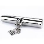 2PCS Tournament Style Boat Fishing Rod Holders, 316 Stainless Steel Clamp on 7/8" to 1" Rail, 360 Adjustable Fishing Rod Holder