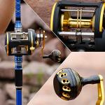Burning Shark Towing Spool Sole Level Wind Reels, Pull Reels Boat Fishing Fishing Ocean for Sea Bass Salmon (STC30)