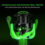 KastKing Zephyr Spinning Reel Green Size 3000,Light to 5.6oz, 7+1BB Smooth Powerful Fishing Reel, Fresh&Saltwater Fishing Reel, Oversized Stainless Steel Main Shaft