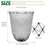 Dovesun Fishing Net Fish Landing Net Foldable Fishing Replacement Net for Freshwater Saltwater Fishing Net Replacement Netting Black Color Handle/Frame Not Included