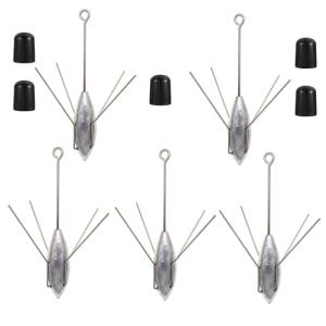 5-Pack Sputnik Sinker Weights for Fishing