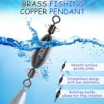 Brass Fishing Weights with Swivel - 15pcs