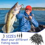 Brass Fishing Weights with Swivel - 15pcs