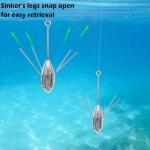 5-Pack Sputnik Sinker Weights for Fishing