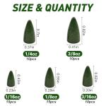 Bullet Fishing Sinkers Kit - 60pcs for Bass