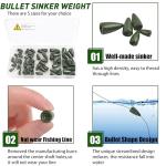 Bullet Fishing Sinkers Kit - 60pcs for Bass