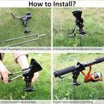 Aluminum Fishing Rod Holder 2 Pack with Bells