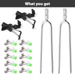 Aluminum Fishing Rod Holder 2 Pack with Bells