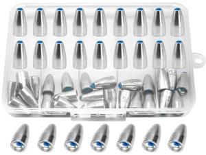50pcs Bullet Sinkers for Bass Fishing