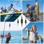 15-Pack Brass Fishing Weights with Swivel