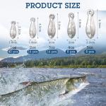 Glimin 22 Pieces Fishing Weights Sinker Kit Rig Fishing Weights Sinker Weights Bank Sinker Saltwater Fishing Sinkers Bass Fishing Casting in 1 Oz, 2 Oz, 3 Oz, 4 Oz, 5 Oz, 6 oz