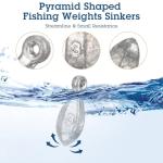 Glimin 22 Pieces Fishing Weights Sinker Kit Rig Fishing Weights Sinker Weights Bank Sinker Saltwater Fishing Sinkers Bass Fishing Casting in 1 Oz, 2 Oz, 3 Oz, 4 Oz, 5 Oz, 6 oz