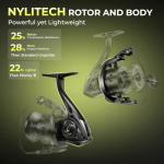 KastKing Sharky X Spinning Reel, 6.2:1 High-Speed Gear Ratio, Carbon Fiber Drag (33LB/39.5LB), 10+1 Stainless Steel Bearings, Lightweight Nylitech Body, Freshwater & Saltwater Fishing Reel