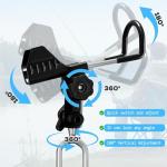 E-jades Fishing Rod Holders for Bank Fishing, Upgraded Secure Gear Mesh Fishing Pole Holders for Ground 360° Adjustable, 2pcs Extra Long Drill Rod Stand for Catfish, Beach, Mud, Gifts for Men Birthday