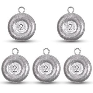 Disc Sinkers Fishing Weights, Coin Sinkers Weights Saltwater Surf Fishing Weights Catfishing Gear Tackle 8oz 6oz 5oz 4oz 3oz 2oz 1oz