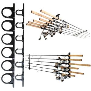 Rush Creek Creations Ceiling Fishing Rod Holder for 6 Rods, Garage Organization and Wall Storage, Horizontal Rack