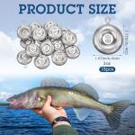 Shimeyao 18 Pieces Disc Sinkers Fishing Weights No Roll Disc Fishing Sinkers Weights for Saltwater Trolling Surf Tackle(3oz)