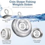 Shimeyao 18 Pieces Disc Sinkers Fishing Weights No Roll Disc Fishing Sinkers Weights for Saltwater Trolling Surf Tackle(3oz)