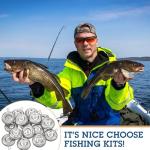 Shimeyao 18 Pieces Disc Sinkers Fishing Weights No Roll Disc Fishing Sinkers Weights for Saltwater Trolling Surf Tackle(3oz)