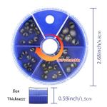 Split Shot Sinkers Combo Assortment - 5 Sizes Removable Pure Lead Egg Sinkers & Micro Weights for Trout Fishing | Freshwater &Saltwater Gear with Fly & Ice Fishing Precision | Small Weights Kit