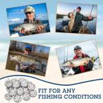 Shimeyao 18 Pieces Disc Sinkers Fishing Weights No Roll Disc Fishing Sinkers Weights for Saltwater Trolling Surf Tackle(3oz)