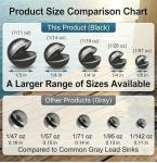 200/350 Pcs Premium Split Shot Fishing Weights Sinkers, Removable Leakproof Fly Fishing Split Shot for Freshwater & Saltwater， Bass Trout Circular Accessories - 5/6 Sizes(Round 200)