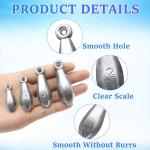 Fishing Weights Sinkers Bullet Fishing Weights Sinkers Ocean Saltwater Surf Fishing Gear Fishing Assortment 1/2oz 3/4oz 1oz 2oz 3oz 4oz (3oz-6pcs)