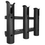 rssqzqypy 2Pcs Fishing Rod Holder Bracket Tube,3-Pole Side Mount Rod Holder with Screws Portable Boat Rod Rack Tube for Garage Wall Mounted Fishing Boat Golf Cart Cooler ATV Trailer