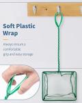 Pawfly 4 & 6 Inch Aquarium Fish Net Set with Braided Metal Handle Square Green Net with Soft Fine Mesh Sludge Food Residue Wastes Skimming Cleaning Net for Fish Tanks Small Koi Ponds and Pools