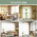 No Adhesive Heavy Duty Curtain Rod Holders with Wide Hook, 5X Stronger Than Adhesive Curtain Rod Hooks,Tension Curtain Rod Bracket for Wall with Pin Guide, Curtain Wall Mount (4 Pack, for 1.25" Rods)